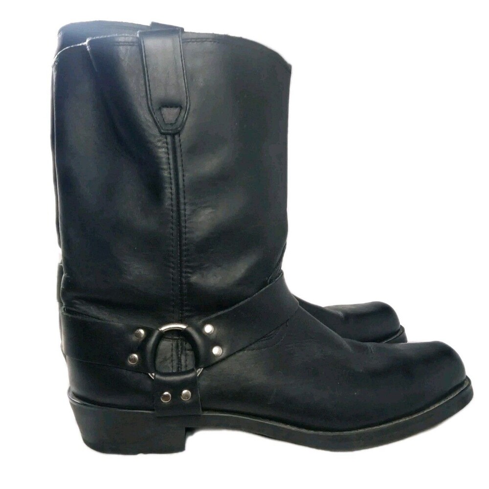 Dingo Dean Harness Boots Men's Size 16 D Black Leather 11-inch DI19057